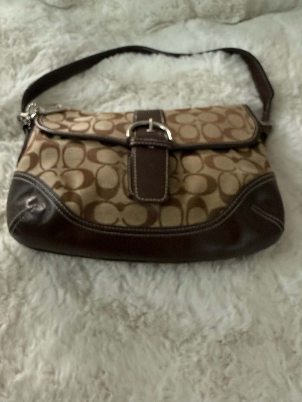 Coach Signature C Canvas and Leather Soho Small Flap Shoulder Bag - Picture 2 of 6